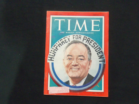 1960 FEBRUARY 1 TIME MAGAZINE - HUBERT H. HUMPHRERY - T 1728