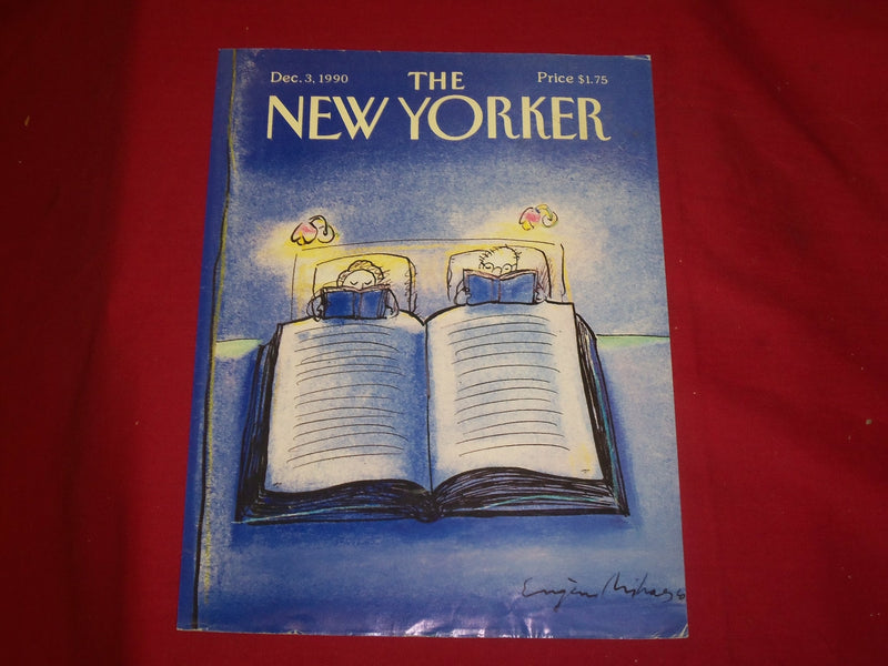 1990 DECEMBER 3 NEW YORKER MAGAZINE FRONT COVER ONLY - GREAT ART FOR FRAMING