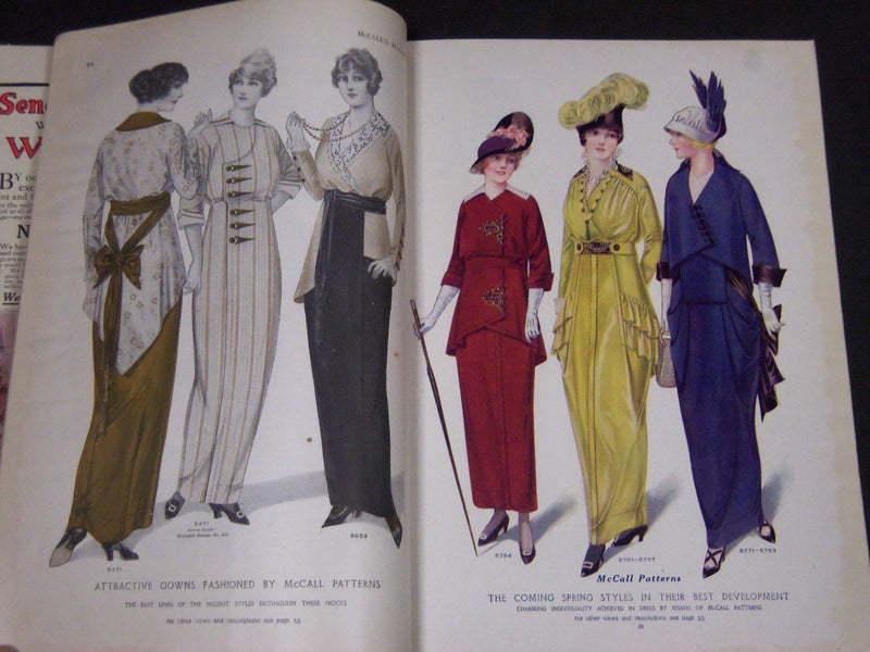 1914 MARCH MCCALL'S MAGAZINE - FASHION ILLUSTRATIONS - ST 150