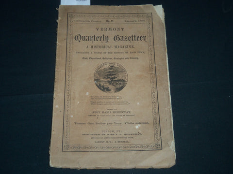 1863 JANUARY VERMONT QUARTERLY GAZETTEER HISTORICAL MAGAZINE - CIVIL WAR- J 4346