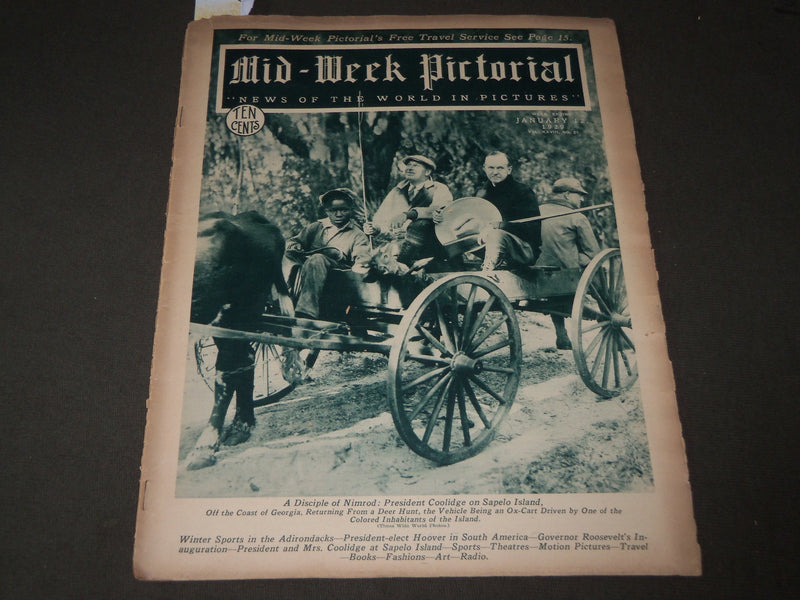 1929 JANUARY 12 MID-WEEK PICTORIAL MAGAZINE SECTION - CALVIN COOLIDGE - J 3207
