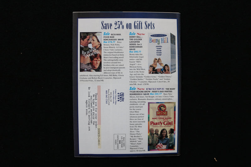 1998 WINTER CRITICS' CHOICE VIDEO MAGAZINE - WEST SIDE STORY COVER - E 24612