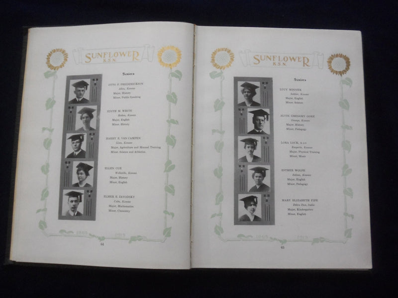 1915 THE SUNFLOWER KANSAS STATE NORMAL SCHOOL YEARBOOK - EMPORIA, KS - YB 3117