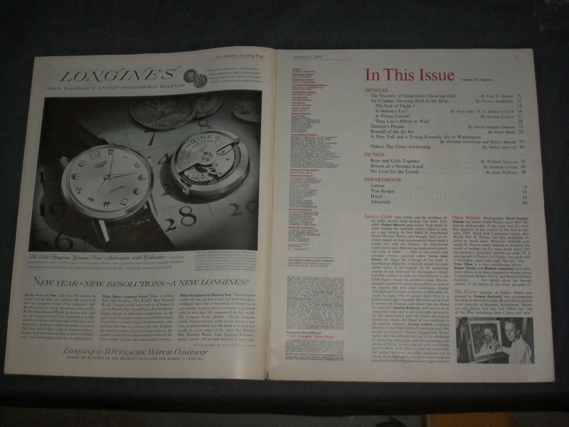 1963 JAN 19 THE SATURDAY EVENING POST MAGAZINE -NEHRU-NORMAN ROCKWELL - SP 2482I