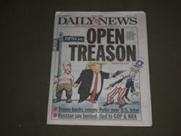 2018 JULY 17 NEW YORK DAILY NEWS - TRUMP BACKS PUTIN OVER U.S. INTELLIGENCE