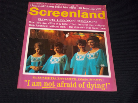 1968 DECEMBER SCREENLAND PLUS TV LAND MAGAZINE - THE LENNONS - E 13551