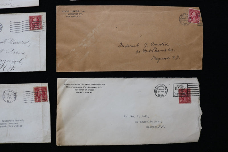 1919-1929 NEW JERSEY STAMPED ENVELOPES - LOT OF 8 - K 2786