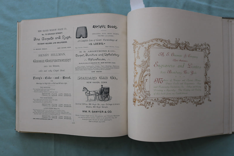 1891 THE YALE BANNER - SEMI CENTENNIAL VOLUME - HARDCOVER BOOK - KD 9619