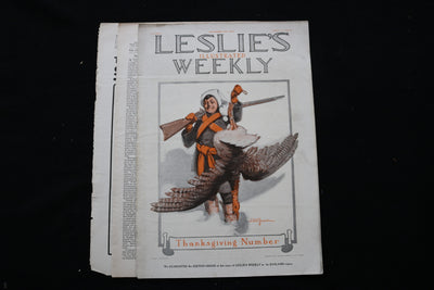 1909 NOV 25 LESLIE'S ILLUSTRATED MAGAZINE - THANKSGIVING NUMBER COVER - E 10818