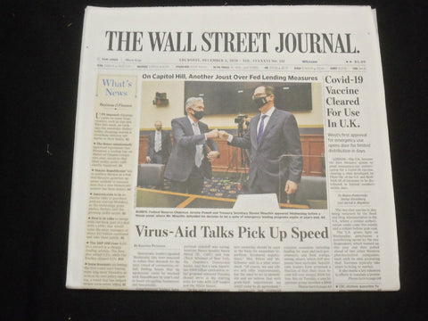 2020 DECEMBER 3 THE WALL STREET JOURNAL - VACCINE CLEARED FOR USE IN U.K.
