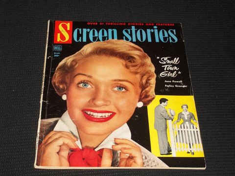 1953 MARCH SCREEN STORIES MAGAZINE - JANE POWELL FRONT COVER - E 3928