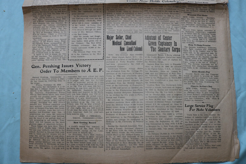 1918 THE CADUCEUS VICHY (FRANCE) HOSPITAL NEWSPAPER - LOT OF 2 - NP 9067