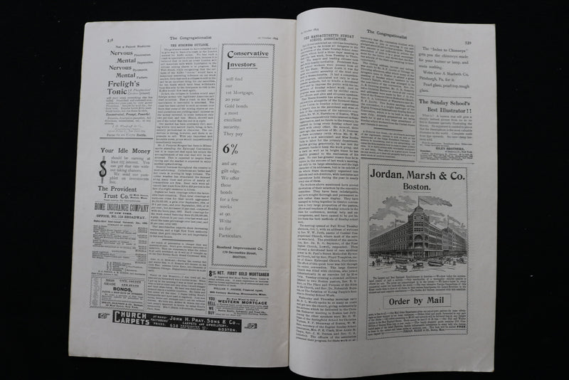 1895 OCTOBER 10 THE CONGREGATIONALIST MAGAZINE - REV. M. E. STRIEBY - K 2339