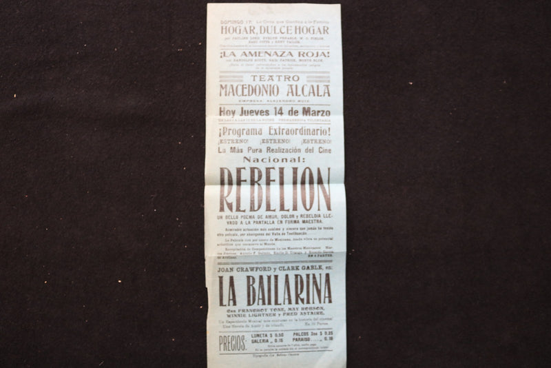 1930'S SPANISH MOVIE ANNOUNCEMENTS - LOT OF 3 - K 2857