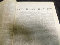 1885 SATURDAY REVIEW 2 BOUND VOLUMES - COMPLETE YR- PUBLISHED IN LONDON - R 1099