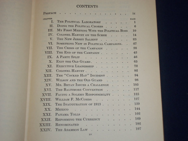 1921 WOODROW WILSON AS I KNOW HIM HARDCOVER BOOK BY JOSEPH P. TUMULTY - KD 2447