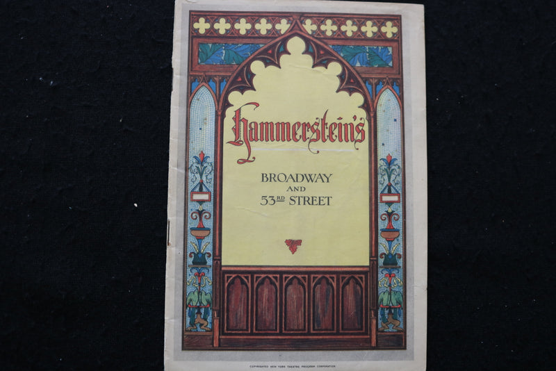 1929 JANUARY 21 GOOD BOY PROGRAM - HAMMERSTEIN'S THEATRE - K 1951