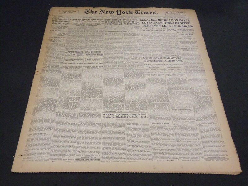 1935 AUGUST 13 NEW YORK TIMES - HOPSON IS FOUND, WILL TESTIFY TODAY - NT 4857