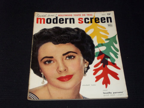 1950 NOVEMBER MODERN SCREEN MAGAZINE - ELIZABETH TAYLOR FRONT COVER - E 1839