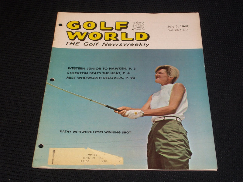 1968 JULY 5 GOLF WORLD MAGAZINE - KATHY WHITWORTH FRONT COVER - E 7206