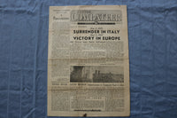 1945 MAY CUSTER COMBATEER MAGAZINE -SURRENDER IN ITALY-VICTORY IN EUROPE- K 3122