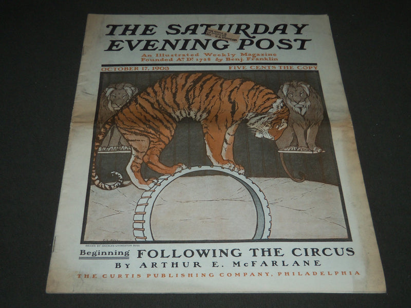 1903 OCTOBER 17 THE SATURDAY EVENING POST MAGAZINE - ILLUSTRATED COVER - SP 707