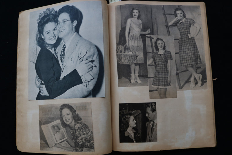 1940'S MOVIE STARS SCRAPBOOK -LUCILLE BALL-JENNIFER JONES-GREER GARSON - E 24941
