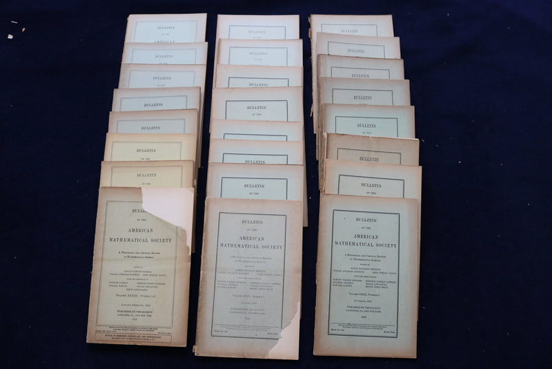 1922-1924 AMERICAN MATHEMATICAL SOCIETY BULLETIN - LOT OF 24 - O 3389