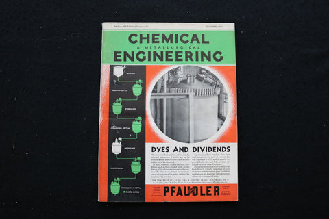 1934 DECEMBER CHEMICAL ENGINEERING MAGAZINE - DYES AND DIVIDENDS COVER - E 10269