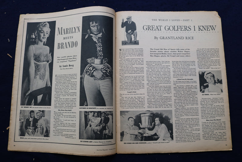 1954 OCTOBER 10 THIS WEEK MAGAZINE - DANA WYNTER COVER - E 22899