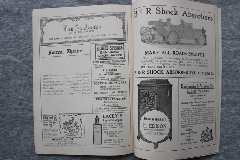1914 NOV 2 PLAYS AND PLAYERS THEATRE PROGRAM MAGAZINE - HAZEL DAWN COVER- K 2722