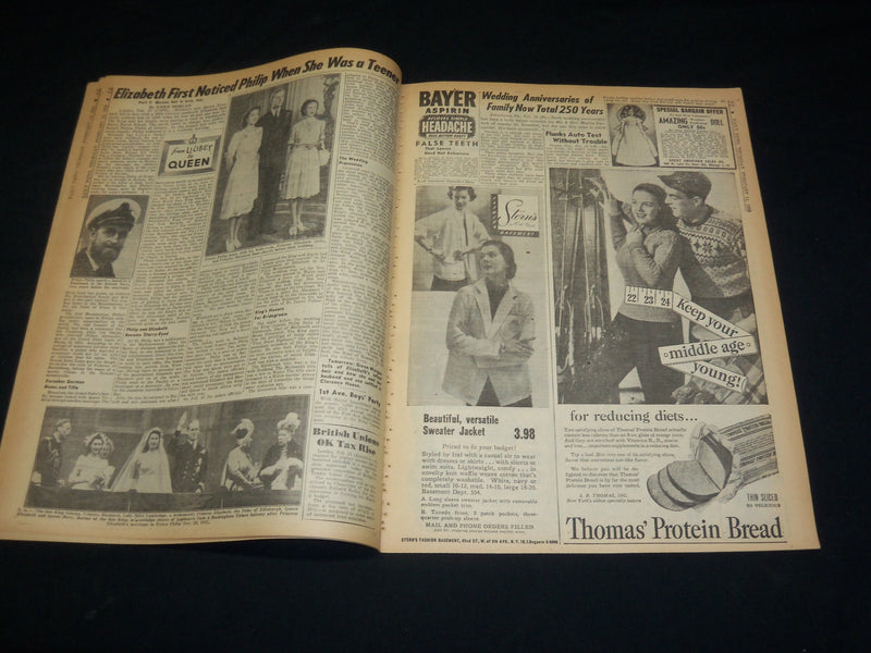 1952 FEBRUARY 14 NEW YORK DAILY NEWS - BLAST WRECKS BANK; 9 HURT - NP 5407