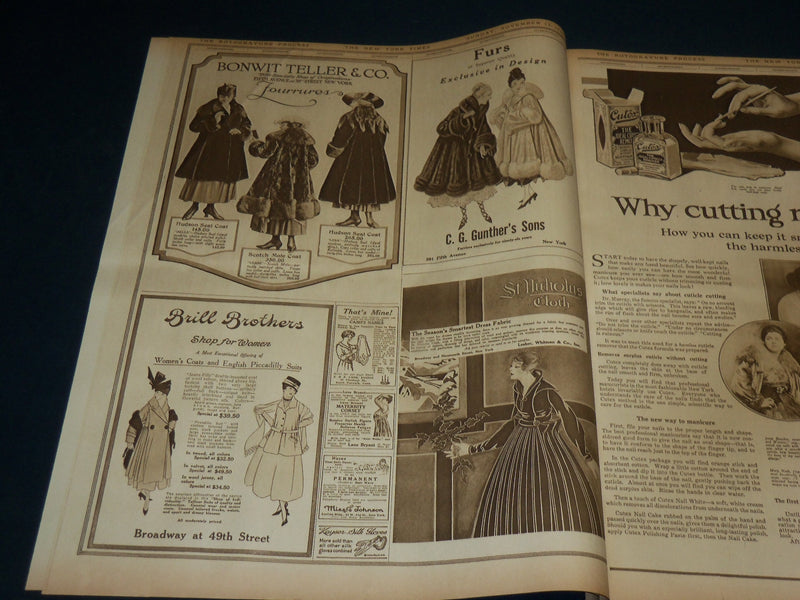 1916 NOVEMBER 12 NEW YORK TIMES ROTO PICTURE SECTION - WILSON VOTES - NT 8968