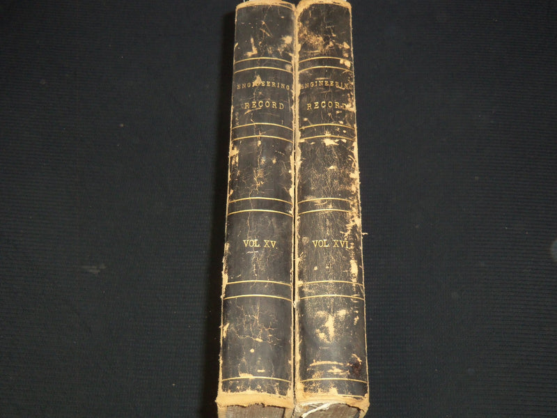 1886-1887 SANITARY ENGINEER CONSTRUCTION RECORD BOUND VOLUME 15 & 16 - KD 3351B