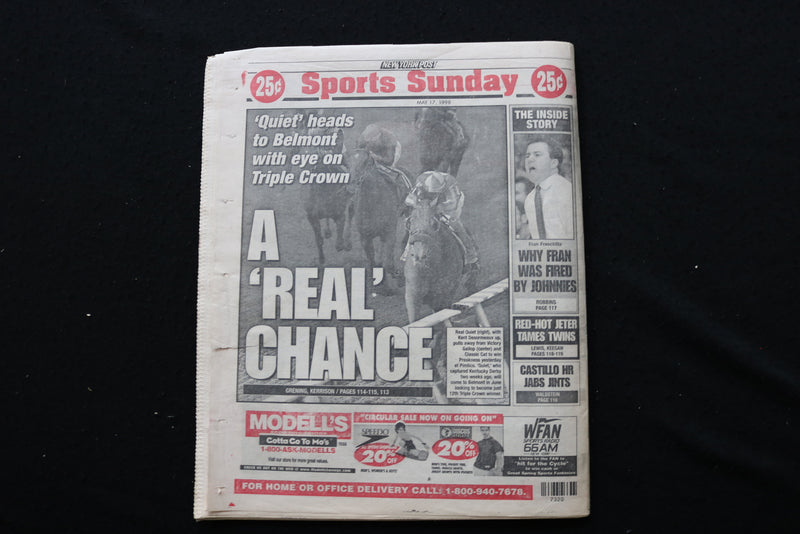 1998 MAY 17 NEW YORK POST NEWSPAPER - FRANK SINATRA'S LAST WORDS - NP 8922