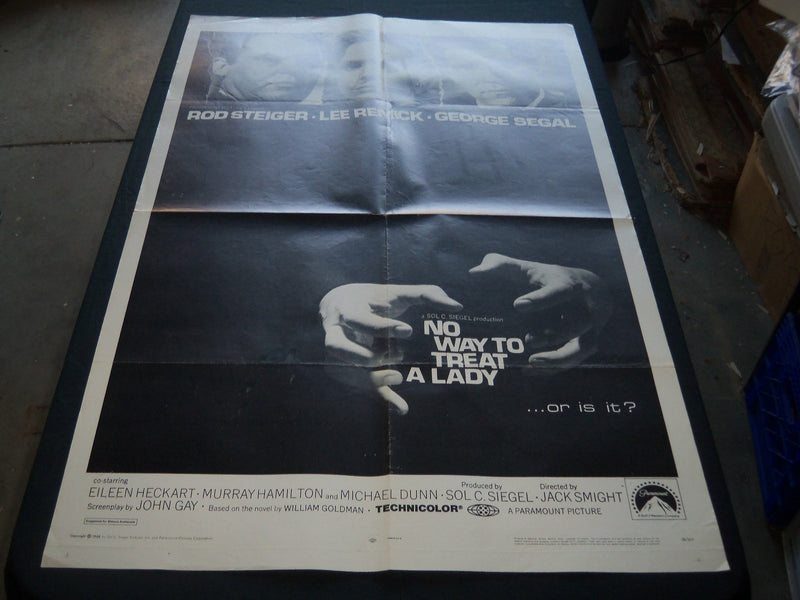 1968 NO WAY TO TREAT A LADY MOVIE POSTER - ROD STEIGER - LEE REMICK - P 510