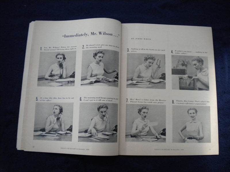 1954 DECEMBER TODAY'S SECRETARY MAGAZINE - NICE COVER, STORIES, PHOTOS- SP 3625F
