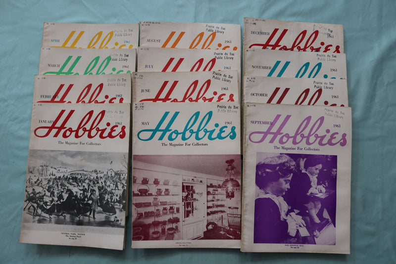 1961 HOBBIES MAGAZINE - COMPLETE YEAR - LOT OF 12 - O 3962