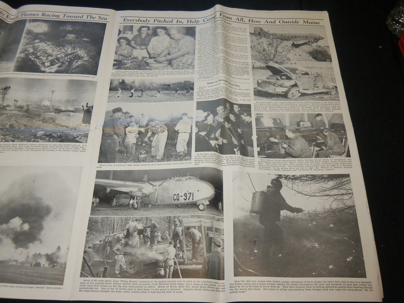 1947 MAINE FIRE DISASTER PICTORIAL REVIEW - GREAT PHOTOS - NP 4251Z