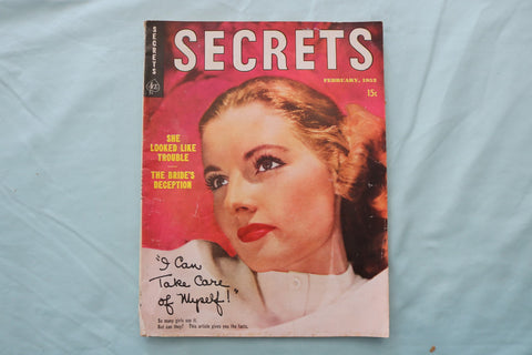 1952 FEBRUARY SECRETS MAGAZINE - I CAN TAKE CARE OF MYSELF COVER - E 26722