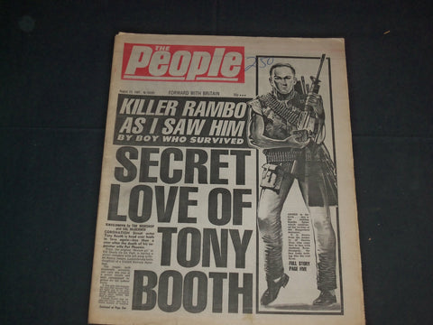 1987 AUGUST 23 THE PEOPLE NEWSPAPER - SECRET LOVE OF TONY BOOTH - NP 3407