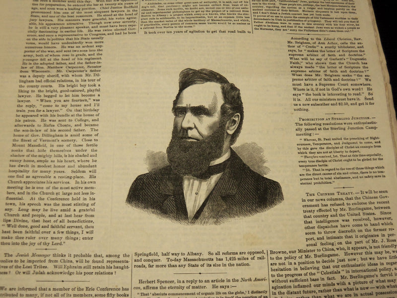 1869 ZION'S HERALD METHODIST EPISCOPAL CHURCH NEWSPAPER LOT OF 30 - NP 3877H