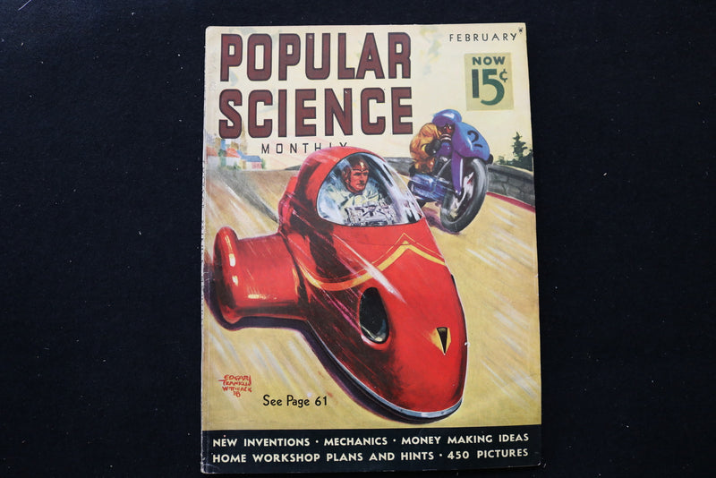 1938 FEBRUARY POPULAR SCIENCE MAGAZINE - SP 6258F