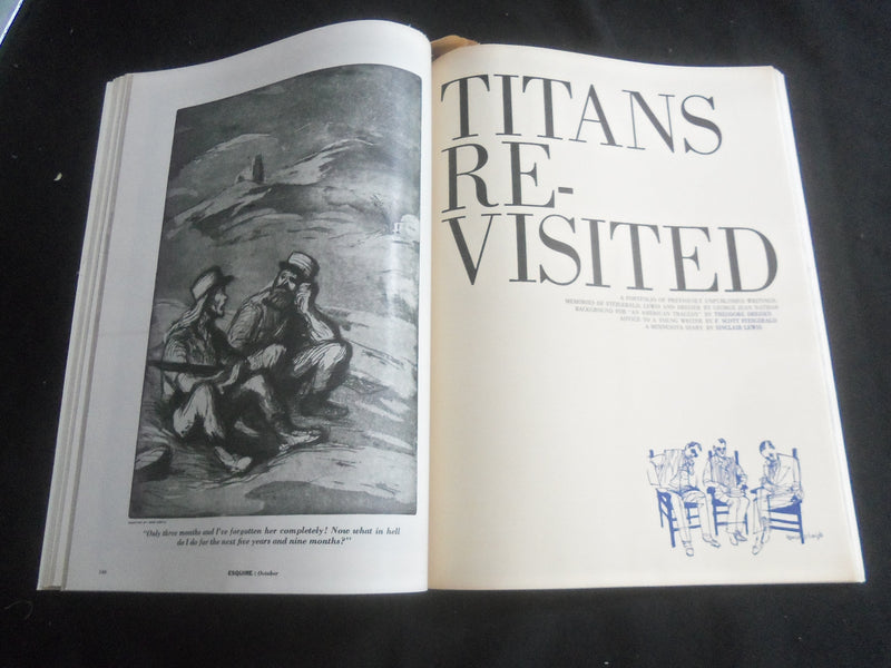 1958 OCTOBER ESQUIRE MAGAZINE - SILVER ANNIVERSARY ISSUE - WITH WRAPPER- B 5536D