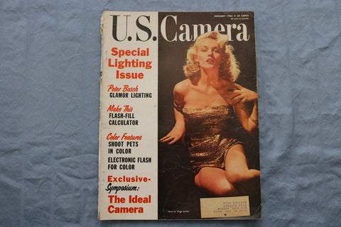 1956 JANUARY U.S. CAMERA MAGAZINE - CHRISTINE CHRISTY COVER - SP 1195B