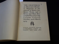 1908 OCTOBER-1909 MARCH THE CRAFTSMAN MAGAZINE BOUND VOLUME - KD 7887