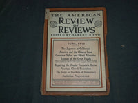 1913 JUNE THE AMERICAN REVIEW OF REVIEWS MAGAZINE - COCA-COLA BACK COVER -B 6566