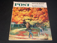 1956 OCTOBER 27 SATURDAY EVENING POST MAGAZINE NICE ILLUSTRATED COVER - E 1281