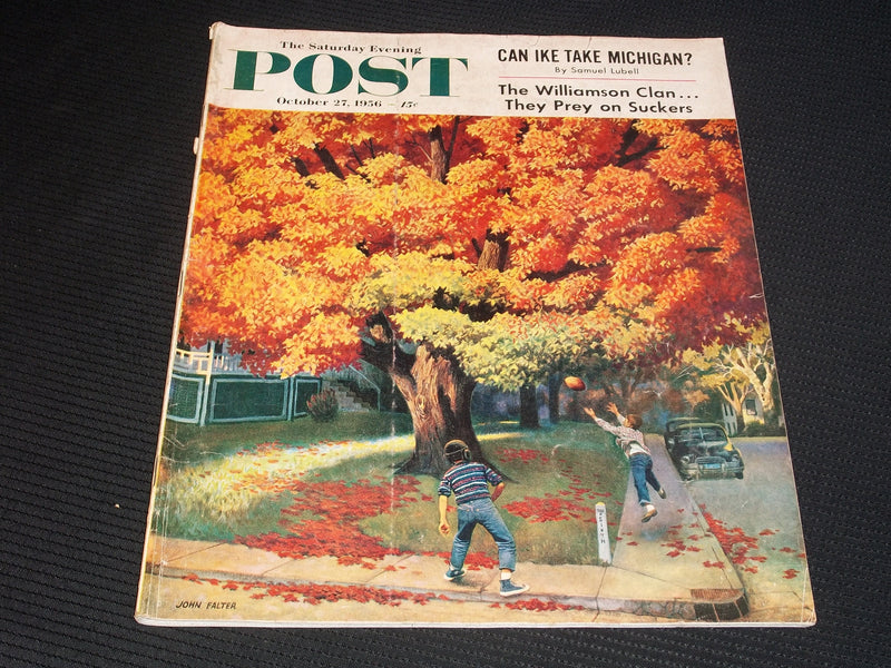 1956 OCTOBER 27 SATURDAY EVENING POST MAGAZINE NICE ILLUSTRATED COVER - E 1281