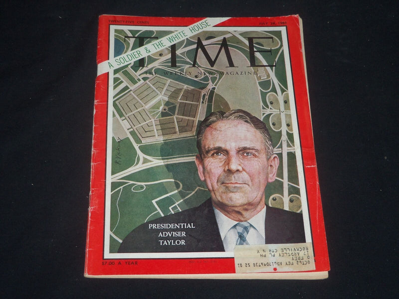 1961 JULY 28 TIME MAGAZINE- GENERAL MAXWELL TAYLOR, PRESIDENTIAL ADVISOR -T 1807